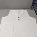 EADINVE Womens Tank Tops V Neck Summer Sleeveless Buttons Tops Tee Solid Color Tshirts Blouse Loose Fit, Size XXL