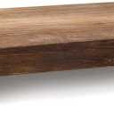 Amyhill Wood Pedestal Stand Kitchen Soap Tray Farmhouse Wooden Riser Stand for Kitchen Bathroom Counter Table Decor Plant Candle Vases Display(Classic,Dark Brown,9 x 6 Inch)