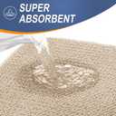 OLANLY Bathroom Rugs Sets 2 Piece, Soft Absorbent Memory Foam Bath Rug Set, Non-Slip, Quick Dry, Machine Washable Bath Mats for Bathroom, Home Decor Accessories (30"x20"+24"x16", Beige)