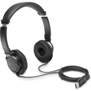 Kensington USB-A Hi-Fi Headphones, On-Ear Headset, 6ft Cord, for Kids, for Adults, for School, Padded Adjustable Headband (K97600WW), Black