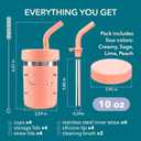 Pandaloo® Smoothie Cups for Kids - Stainless Steel Toddler Tumbler with Straw, Sippy Cup for Smoothies - BPA-Free, Toddler Snack Cups, 10 oz