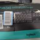 Logitech MK345 Wireless Keyboard and Mouse Combo with Palm Rest, 2.4 GHz USB Receiver, Compatible with PC, Laptop, Black