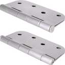 18 Pack, Residential and Commercial Door Hinges 4 Inch Satin Nickel Finish Reversible Hinges, 5/8" Radius Corner, Exterior & Interior Door Hinge for Entryway, Patio and More