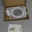 LORDEM Grow Light, LED Plant Light for Indoor Plants Growing, Full Spectrum Desk Growth Lamp with Automatic Timer for 4H/8H/12H, 4 Dimmable Levels, Height Adjustable 9.8"-30.6" (White-6.3in-Base)