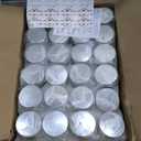 EkkoVla 24 Pack 4 oz Amber Glass Jars with Lids, Round Empty Cosmetic Containers with Inner Liners for Lotion, Cream, Ointments, Powder, Candle