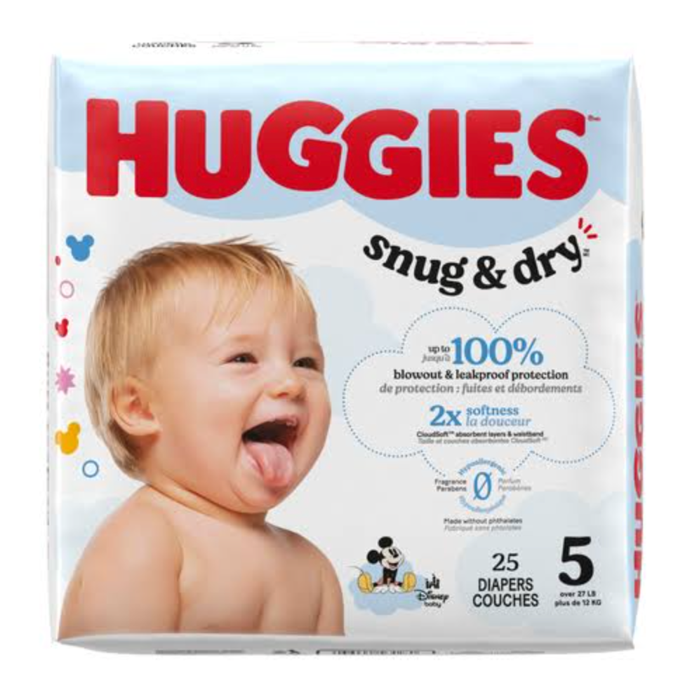 Huggies Snug & Dry Size 5 Diapers - 4Pack of 25 Count - Super 1 Foods