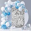 Silver Shimmer Wall Backdrop Panels 12 Pack, 3FT x 4FT Ozikutech Sequin Backdrop for Birthday Anniversary Festival Party Decoration