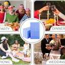 2 x Blue Checkered Napkins  100-Pack 3-Ply Disposable Paper Napkins for BBQ, Picnic, Wedding & Party Events  Soft & Durable Gingham Design.