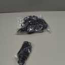 Heavy Duty Aluminum D Carabiner Clips & Key Rings, Black & Sliver Corrosion Resistant Keychain for Keys, Outdoor Sports, Hiking, Camping, Fishing & Hanging Gear (50Pcs 2.36"- B)