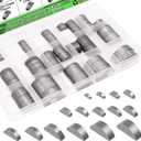 110PCS Metric Woodruff Key Assortment Kit, 15 Sizes Carbon Steel Woodruff-key Kit Woodruff Key-Crankshaft-Keyway Shaft Feather Key for Fastening Connection