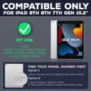 Case for iPad 9th/8th/7th Generation Case 10.2 inch 2021/2020/2019, PU Leather Strong Magnetic Cover with Multi-Angle Magnetic Stand, Pencil Holder, Card Slots, Auto Sleep/Wake, Red