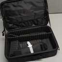 JOURMON Travel Makeup Train Case,Large Capacity Cosmetic Bags for Women,Portable Makeup Bag Organizer with Adjustable Dividers & Shoulder Strap (Medium, Black)