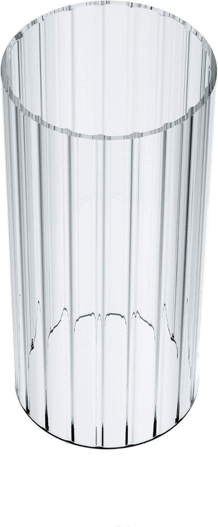 Glass Shade Straight Cylinder Glass Lamp Shade Replacement with Multiple Effects (Stripe Straight Cylinder) (3.5 x 8)