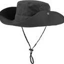 Crazy Shark Oversize Boonie Sun Hats for Men Big Heads,Wide Brim Large Safari Hats