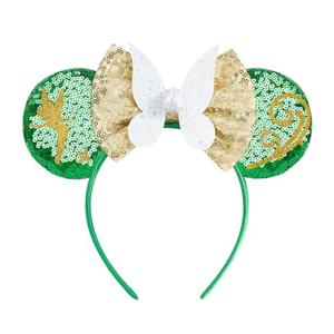 LYLIN Mouse Ears Headband, Princess Mouse Ears with Sparkly Bow for Women Girls, Green Mouse Ears Hair Accessories for Birthday Parties Cosplay Accessories Party Decorations (Butterfly)