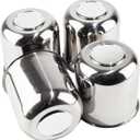 4Pcs 4.25" Push Through Wheel Center Caps Stainless Trailer Hub Cap for Truck SUV RV Wheel Rim (Fit 4.25" Bore 4.29" H Chrome)