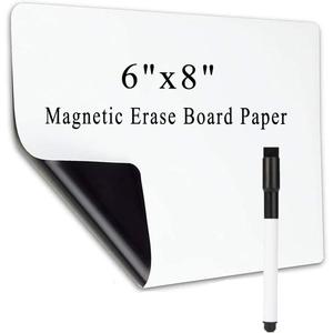 Small Magnetic Dry Erase Board Sheet for Fridge, 6"x8" Erasable Refrigerator WhiteBoard for Kitchen, Mini White Board Planner, Include 1 Markers