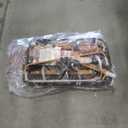 Baby Bassinet Bedside Sleeper,3-in-1 Rocking Bassinet for Baby with 6-Level Height Adjustable, 4 Wheels & Breathable Mesh Walls, Portable Bedside Crib with Mattress for Newborn (Dark Grey)