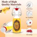 Vanilla Extract Bottles, Flip Top Bottles, 10pcs Stickers, Gift Set (White, 8.5Oz)