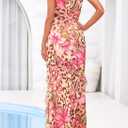 BTFBM Off The Shoulder Dresses for Women Summer 2026 Strapless Ruffle Slit Formal Wedding Guest Dress Cocktail Party (Pink, L)