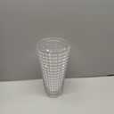 MCMCNCUIU Large Crystal Vase for Flowers, Clear Cylinder Vase, Large Glass Vases, Modern Decorative Vases for Living Room, Bedroom, Kitchen, Dining Table, Mantle, Wedding, Heavy Duty, 11 Inch