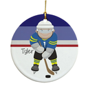 Personalized Ceramic Hockey Ornament Pack of 2