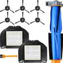 RV2310AE Replacement Parts Set Compatible with Shark AV2310AE RV2300S RV2320S UR2350AE Matrix Robot Vacuum 1 Main Brush Roller 6 Side Brushes 2 Filters LUXRILIX