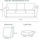 CHUN YI 7 Piece Couch Covers Sofa Covers Washable, Stretch Sofa Slipcover for 3 Cushion Couch with Seperate Backrest and Cushion Covers, Anti Slip Furniture Protector for Dogs Pets (Large, Light Grey)