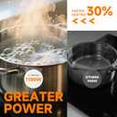 AMZCHEF Double Burner Electric Cooktop, 1800W Infrared Portable Stove