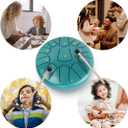 Steel Tongue Drum-11 Notes 6 inch.Concert and Mallets for Meditation Entertainment Musical Education Concert Yoga. Unique Gifts (Navy blue)