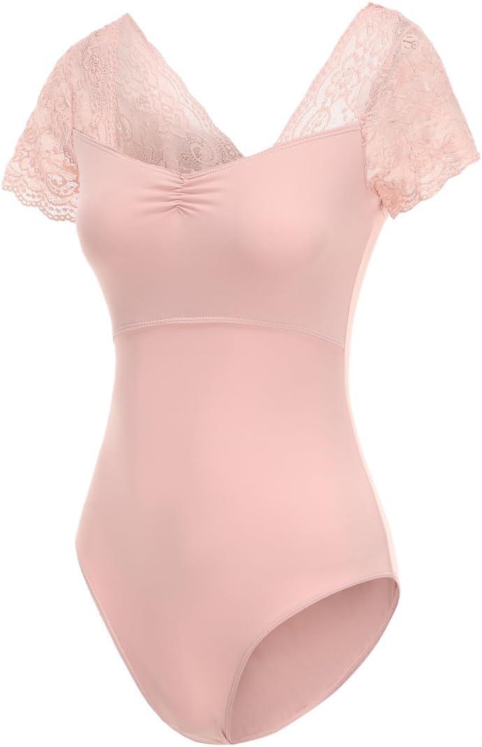 Women's Short Sleeve Leotards for Ballet Dance Adult Ballerina Dance Costume