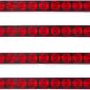 Konrali 4Pcs 16 Inch Red 11 LED Trailer Tail Lights Bar Sealed Trailer Truck Car Stop Turn Tail Third 3rd Center Stop Brake Lights Bar Trailer Left Right Turn Signal Lights Bar IP67 Submersible