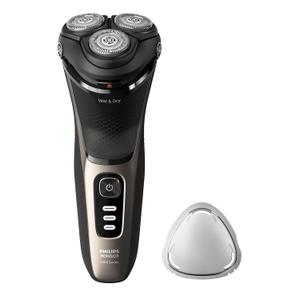 Philips Norelco Shaver 3000 Series, Wet and Dry Electric Shaver, P-Cap, Travel Pouch, Ash Gold