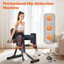 Hip Abductor Machine for Women/Men, Compact Glute Machine & Leg Exercise Equipment with Resistance Band, 6-Level Adjustable Booty Builder for Home Gym, Ultra Quiet, 360 Adjustable Leg Pads