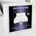 Protect-A-Bed Essential Zippered Mattress Encasement Queen, 100% Waterproof Top, Bed Bug Resistant, Dust Mite Barrier Mattress Encasement, Breathable & Quiet, Antimicrobial, Fits 6"-11" Mattresses (White)