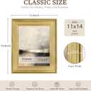 11x14 Picture Frame Gold,Simple Photo Frame 2.5inch Wide Lines