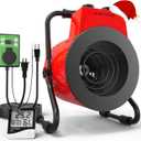 1500W Greenhouse Heater with Digital Thermostat, Outdoor Heater with Overheat Protection and 3-Second Rapid Heating Function, Outdoor Heaters for Patio Garage, Greenhouse, Flower House