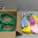 Jaloro 5 Sets 19.7" 15.7" Giant Flowers with 5 ft Pipe Stem for Decoration Large Paper Flowers 3D Artificial Floral Decor Standing for Wedding Birthday Photo Wall (Colorful,Chrysanthemum,Sunflower)