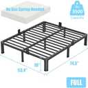 FUIOBYVV 10 Inch Full Bed Frame with Round Corner Edge Legs 3500 lbs Metal Heavy Duty Steel Slats Support No Box Spring Needed Platform Noise Free Easy Assembly