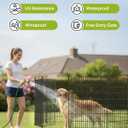 Garden Fence Animal Barrier with Gate 40in(H) x23ft(L) 10Panels Heavy Duty Metal Wire No Dig Decor Fencing,Tall Outdoor Dog Safety Fences with Stake,Temporary Edging for Yard