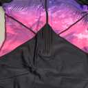 SELINK Women's Long Sleeve Rash Guard UV Protection Zipper Printed Surfing One Piece Swimsuit Bathing Suit Coconut Palm Tree, S