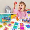 Magic Water Elf Toy Crafts Kits with Tablecloth for Kids - Squishy Maker Aqua Fairy Water Gel Kit with 14 Magic Gels+12 Molds DIY Water Pets Christmas Craft Gifts for Kids Boys Girls Ages 5-12