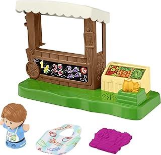 Fisher-Price Little People Toddler Toy Farmers Market Playset with Light Sounds & Figure for Preschool Pretend Play Kids Ages 1+ Years