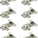 LIKERAINY 95Deg Full Overlay Face Frame Hinge 40mm with Hydraulic Damper for Heavy and Thick Door Compact Soft Closing Short Mini Hinges for Cabinet Cupboard Wardrobe Pack of 8