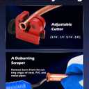 Brake Line Flaring Tool Kit 45 Degree Single Bubble Double Flare Tool Set Compatible with 3/16", 1/4", 5/16", and 3/8" Tubes