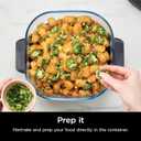 Ninja 2.5-QT CleanCrisp Glass Container with Storage lid, Compatible with Ninja Crispi Portable Cooking System, Microwave, Freezer & Dishwasher Safe, PFAS & PTFE Free Glass Cooking Surface, XSKSFNMED