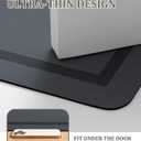 chakme Bathroom Mat Rugs 30x17, Ultra Thin Magic Mat Bath Rug Non Slip Bath Rugs Quick Dry Absorbent Bath Mats for Bathroom Floor, (Dark Grey, 30"x17") (1'5" x 2'6" (Rectangular))