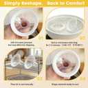 2 Pack 28mm Oval Flanges with Soft Flexible Rim and 105 Wide Angle, Breast Pump Shields Flanges for Medela Pump in Style, Symphony, Freestyle, Sonata, Maxflow and Lansinoh Signature Pro Breast Pumps