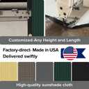 6ftx50ft Fence Privacy Screen Heavy Duty 170 GSM Windscreen & Dustproof Fabric Privacy Screen Covering Mesh Fencing for Outdoor Patio, Balcony, Pool Deck, Dark Green