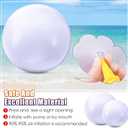 Sinmoe 12 Pieces Large gaint Inflatable White Beach Ball Bulk Solid Swimming Pool Floating Blow up Ball DIY Paint Craft for Boys Girls Hawaii Luau Birthday Beach Summer Party(16 Inch, 24 Inch,White)
